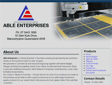 Tablet Screenshot of ableenterprises.com.au